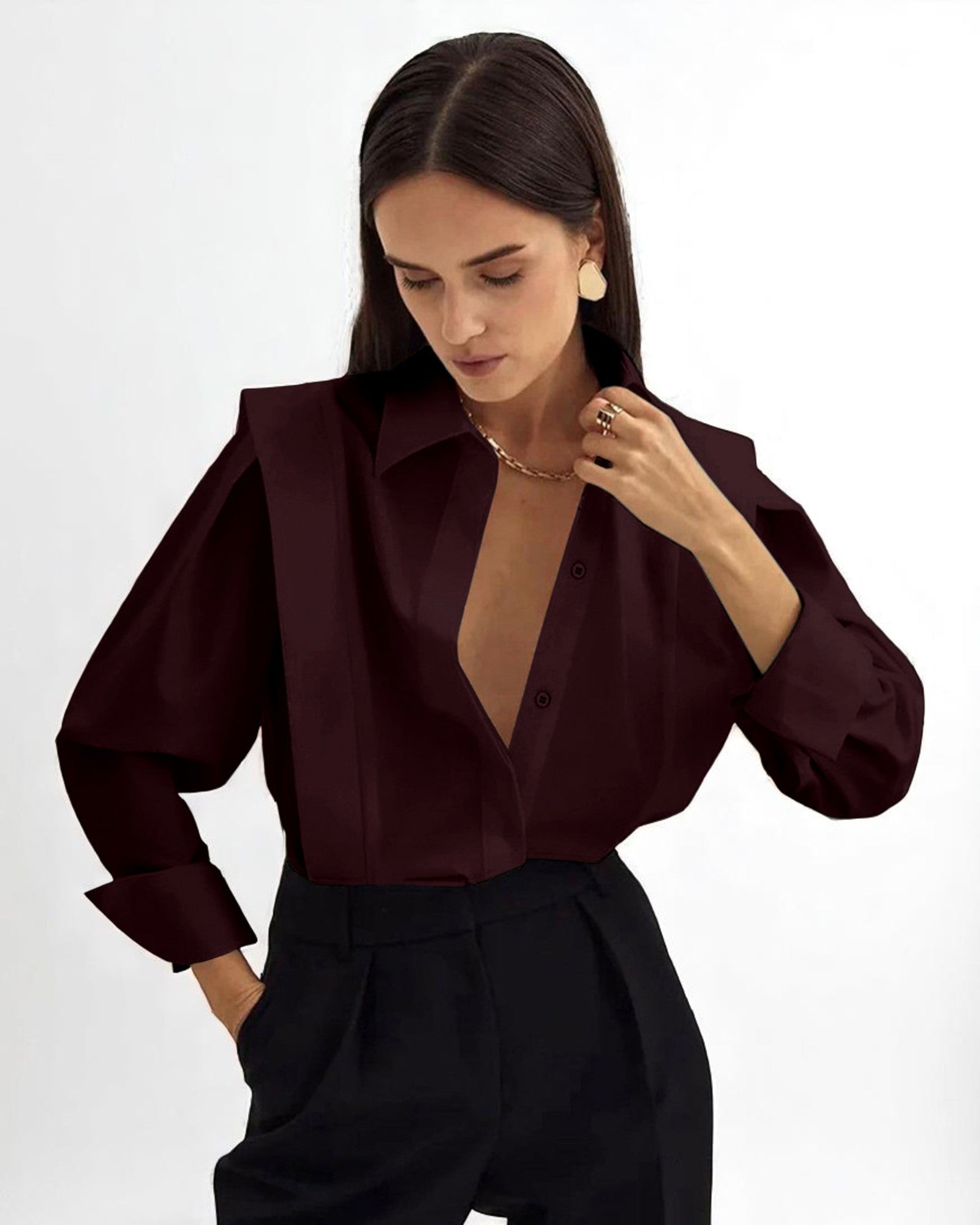 Anisia Bluse mit architektonischem Schnitt