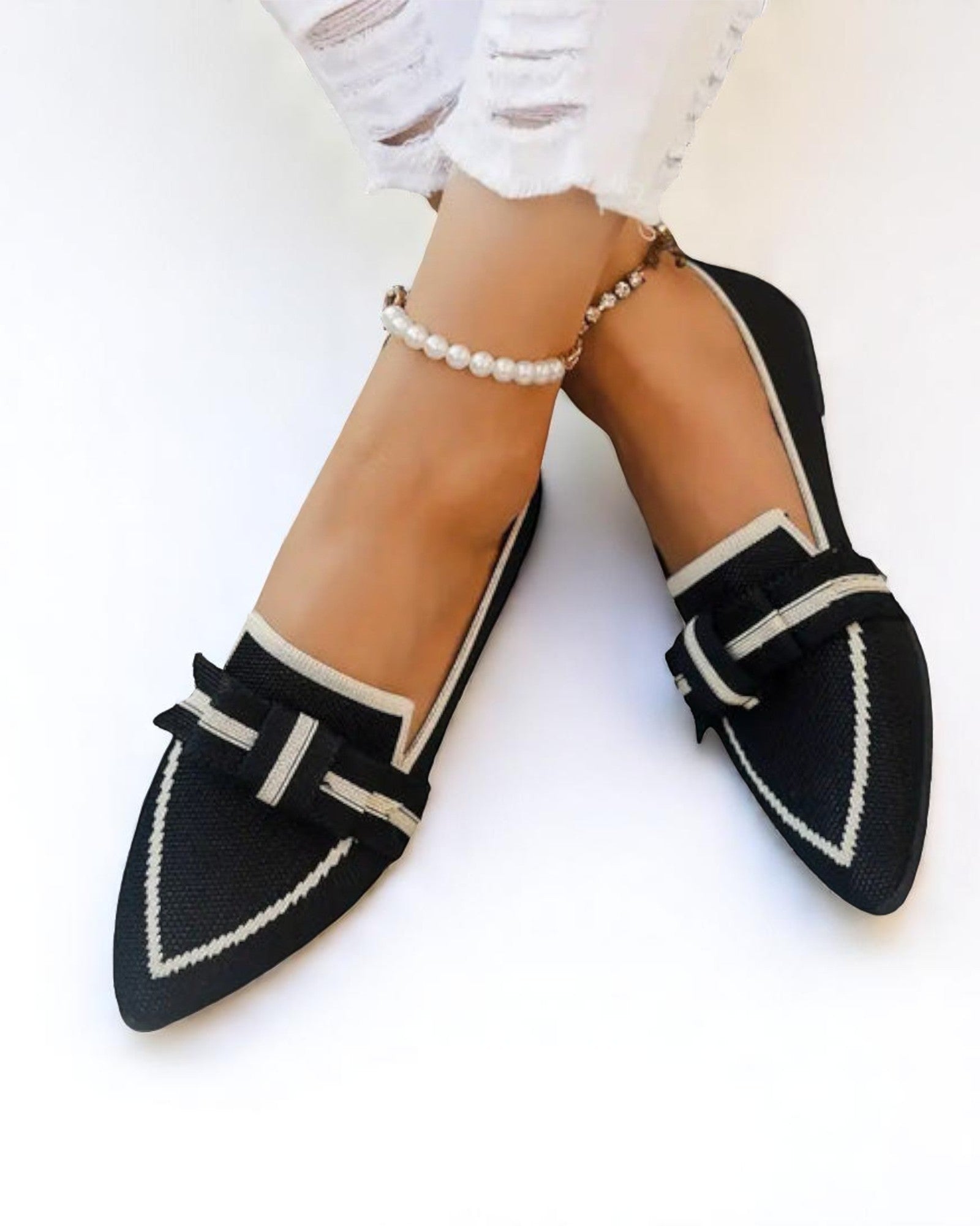 Sara Elegante Loafer mit Schleifen