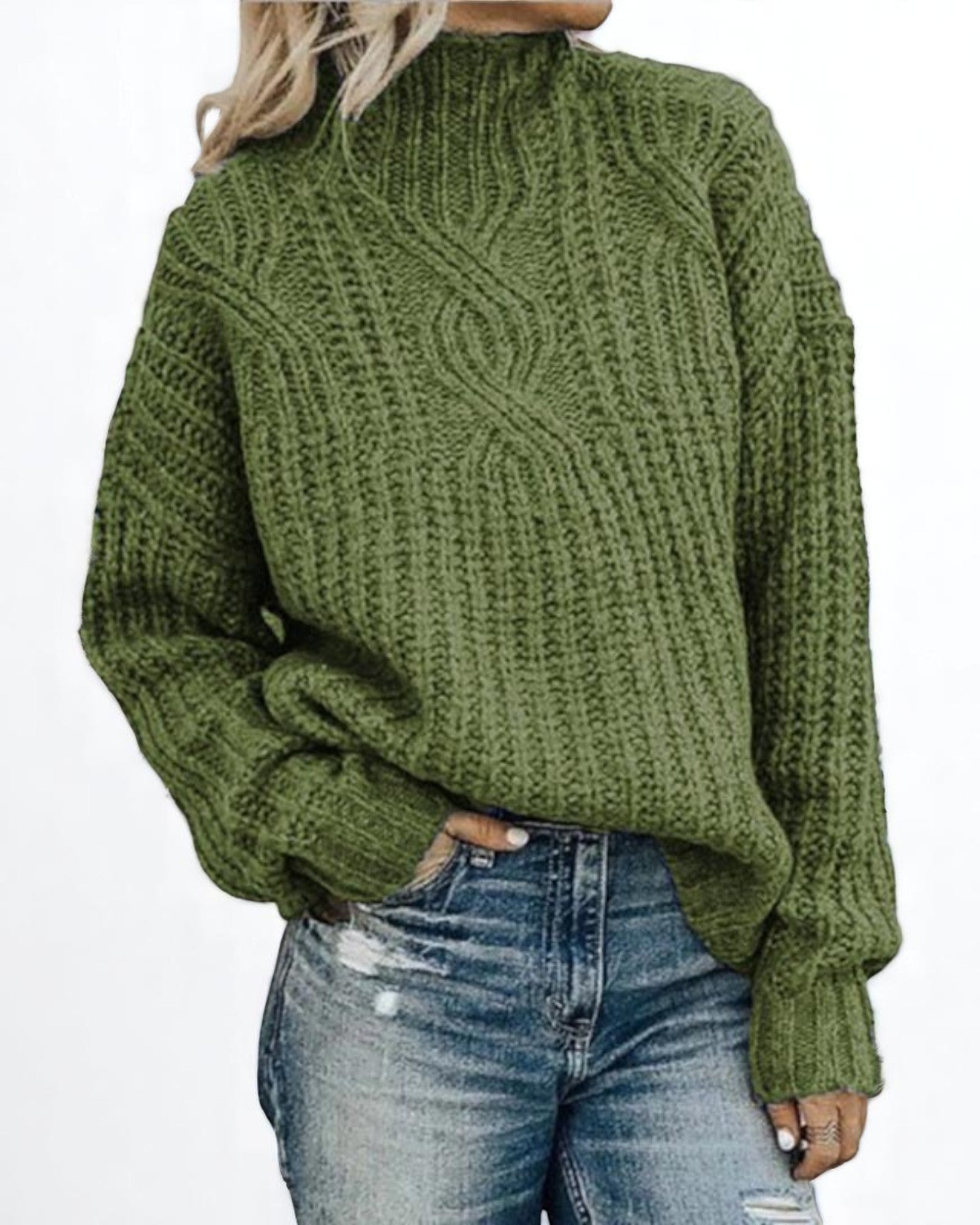 Munia Dicker Strickpullover mit gewebtem Muster