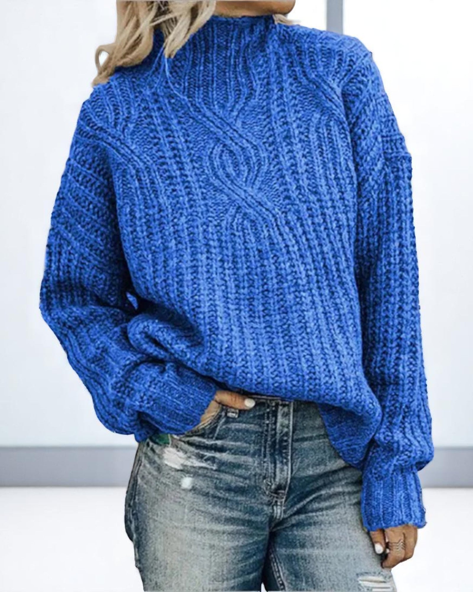 Munia Dicker Strickpullover mit gewebtem Muster