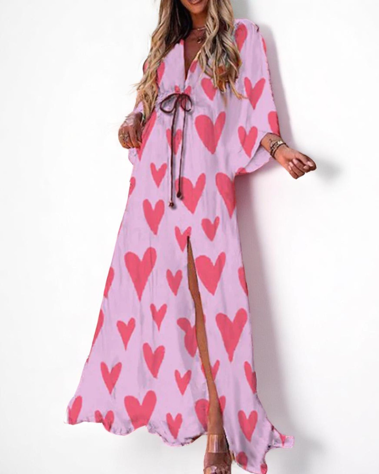 Meila Maxi-Boho-Chic-Kleid mit buntem Retro-Druck