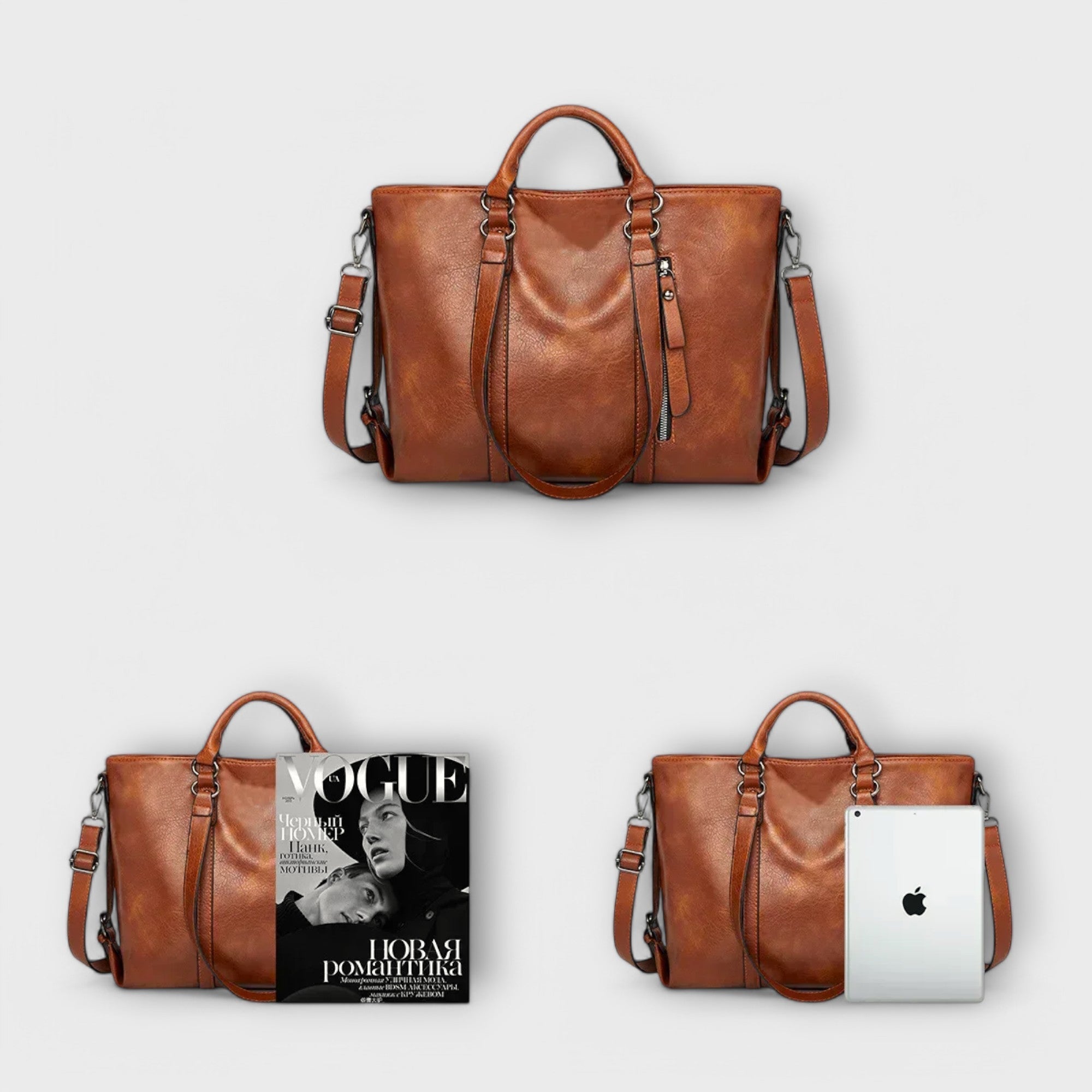 Zamfira Große Ledertasche