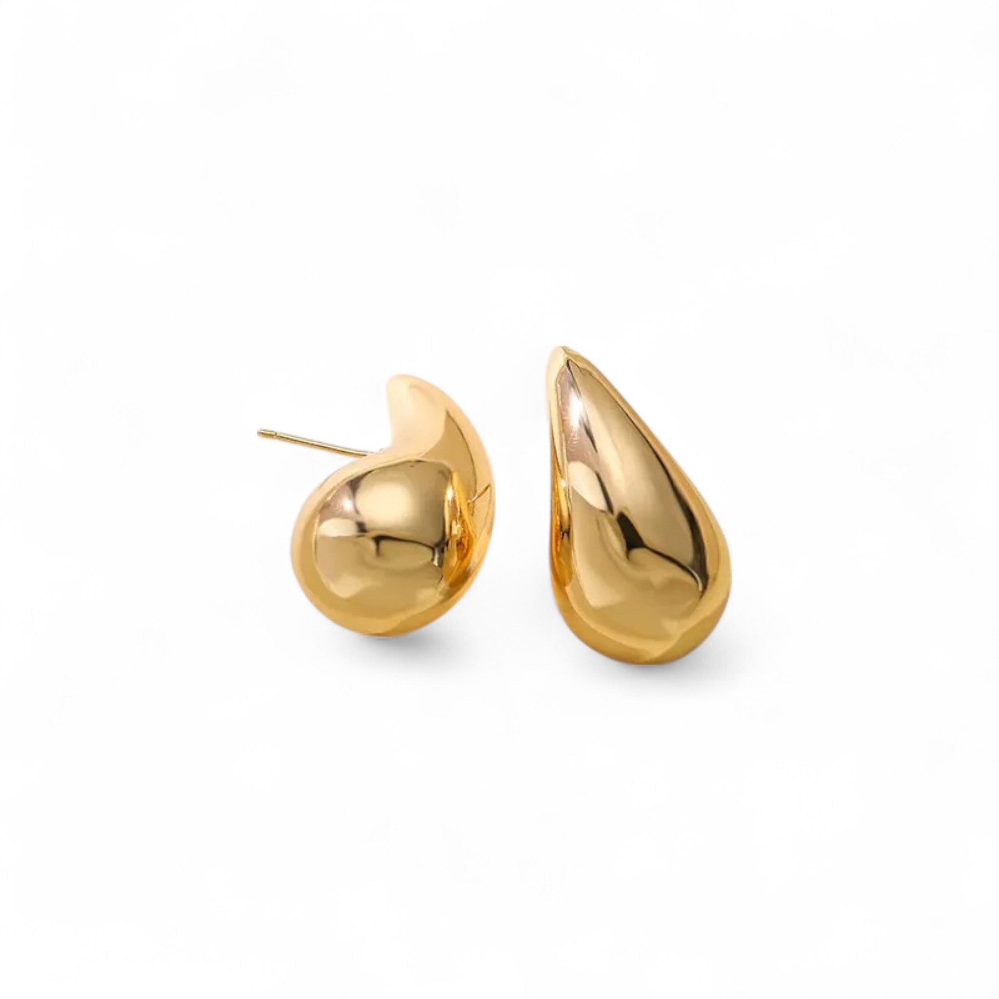 Elegante Ohrstecker im Tropfendesign – Gold & Silber