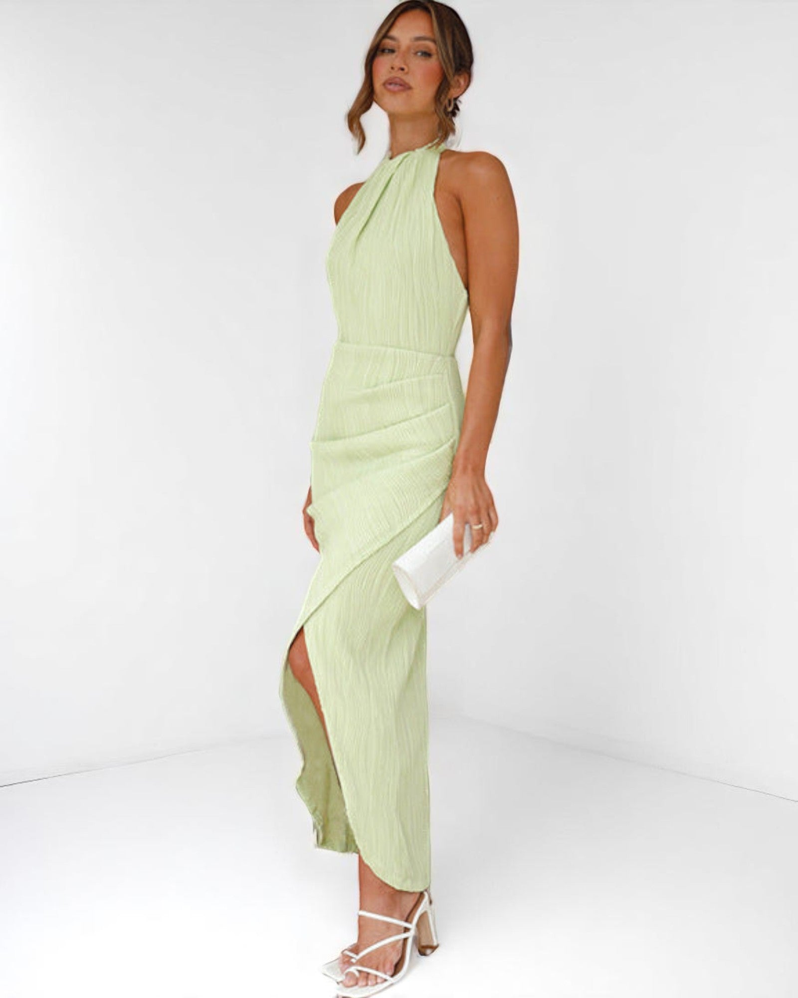 Brisana Elegantes ärmelloses Maxikleid mit Schlitz