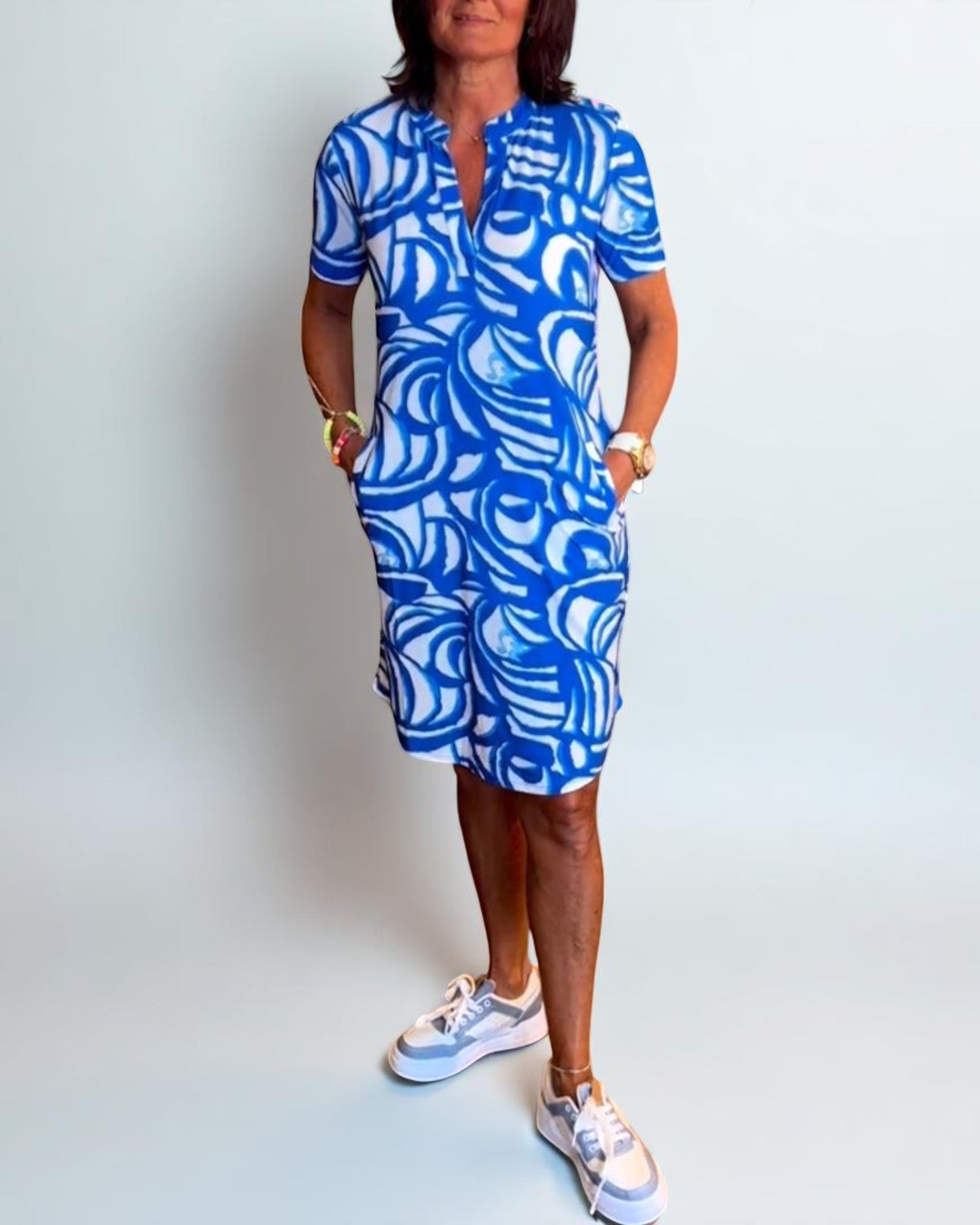 Eda Lässiges Kleid mit Print