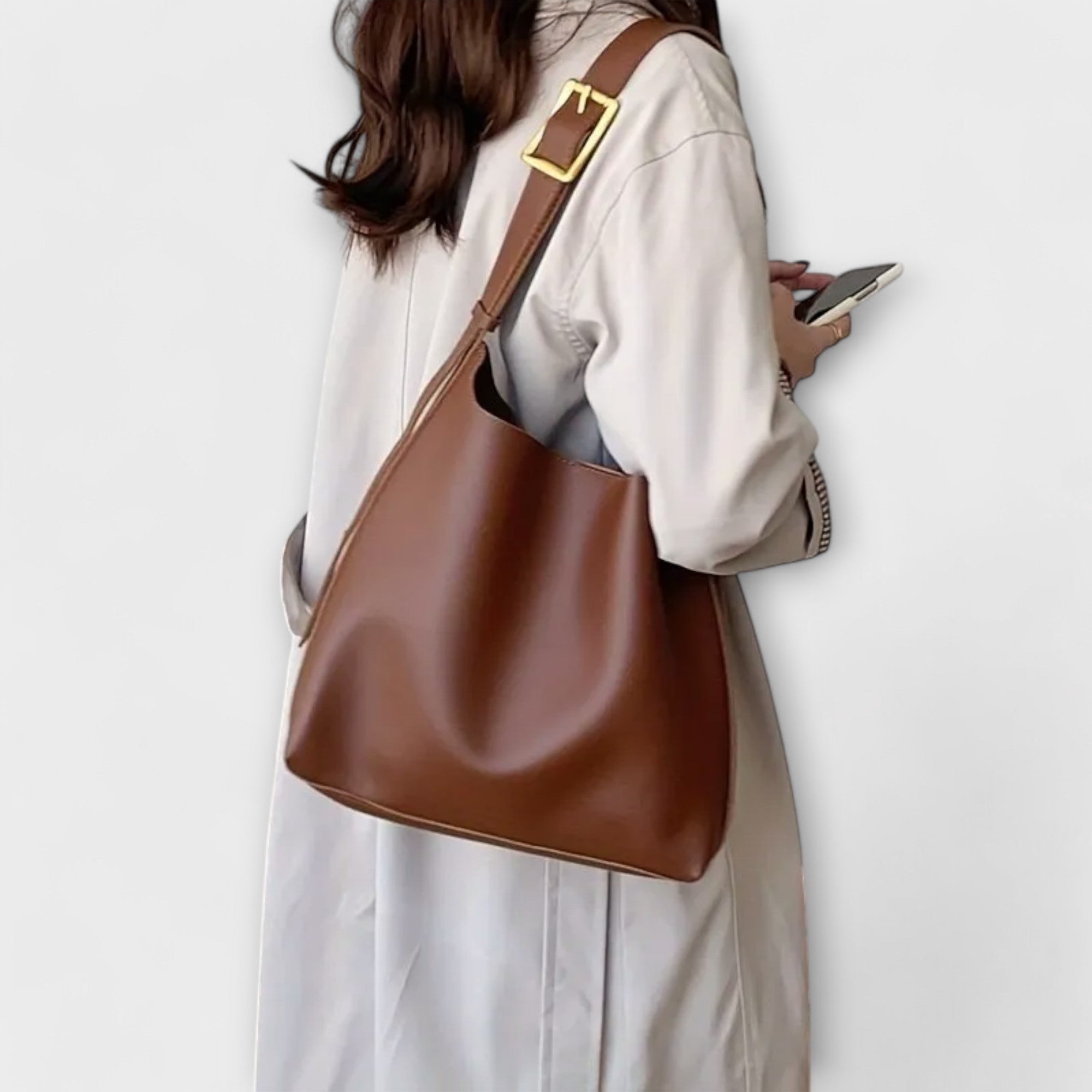 Simai Elegante Ledertasche mit Schulterriemen