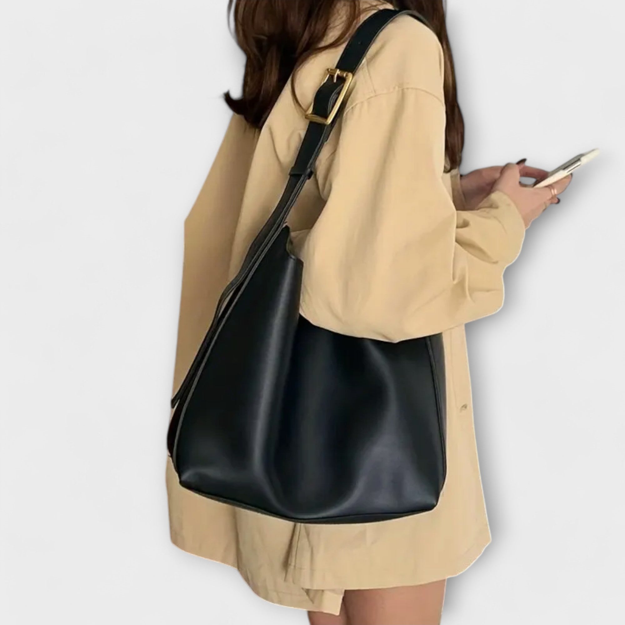 Simai Elegante Ledertasche mit Schulterriemen