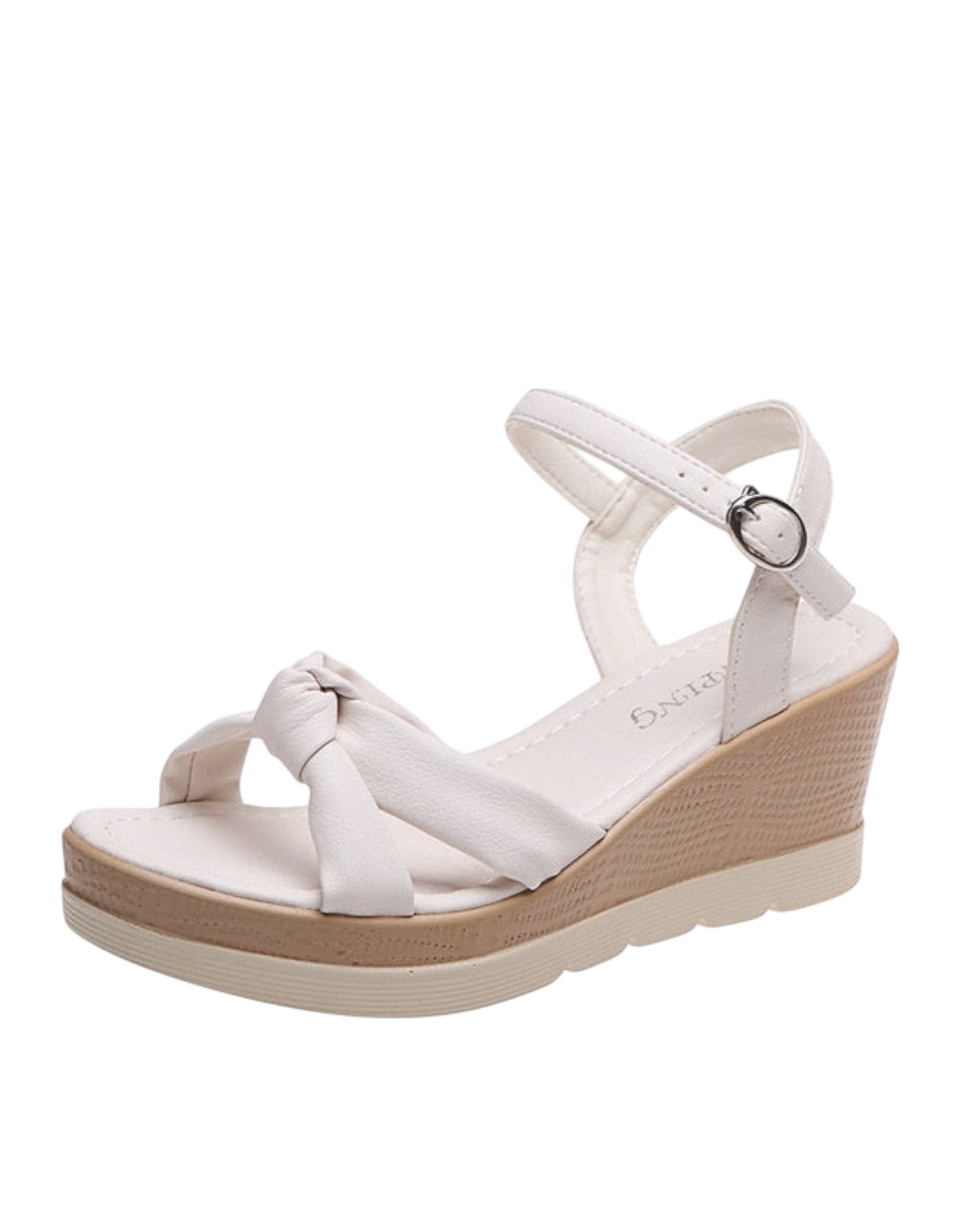 Paola Plattformsandalen mit gekreuzten Riemen