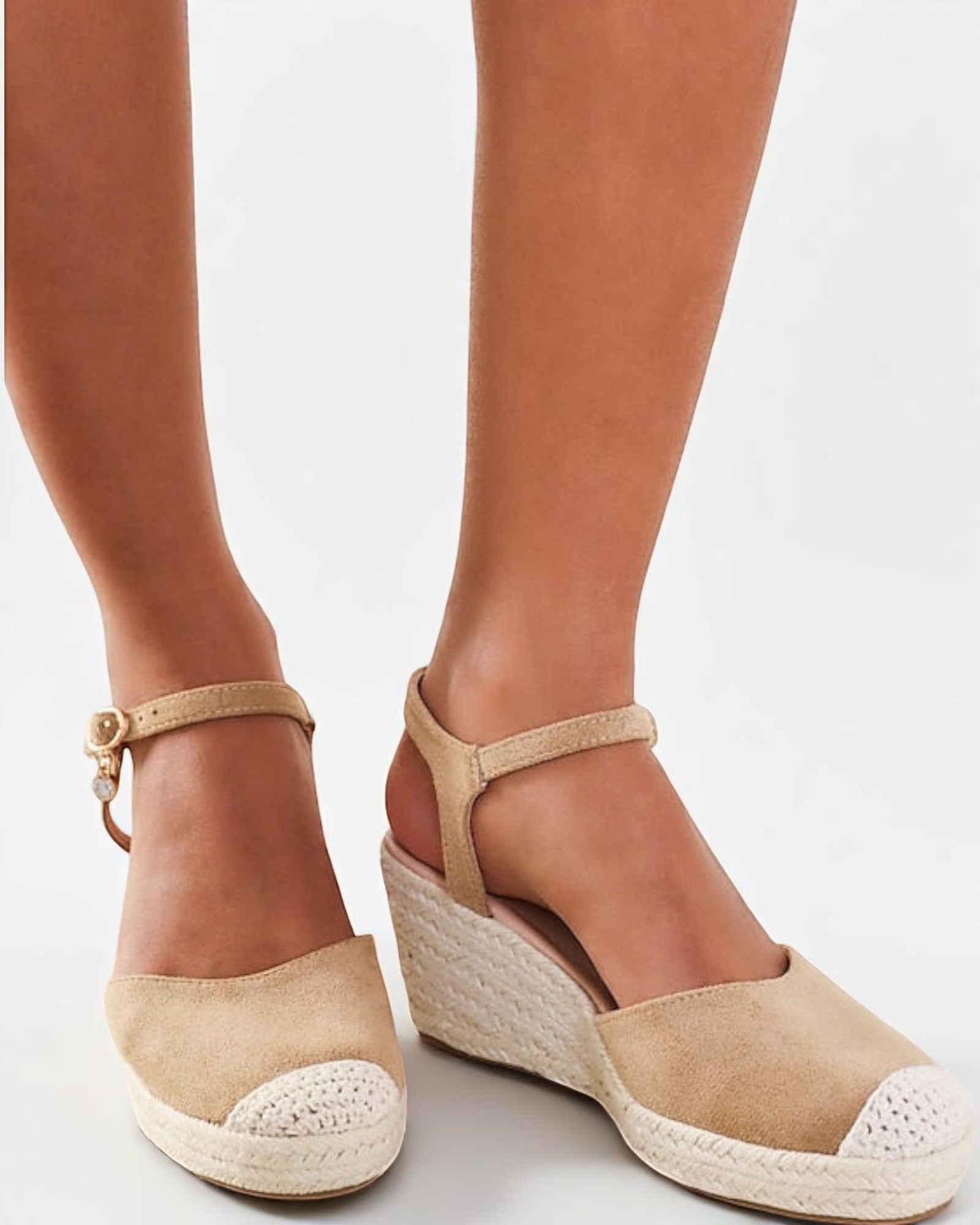 Luma Elegante Plateauschuhe mit gehäkeltem Einsatz