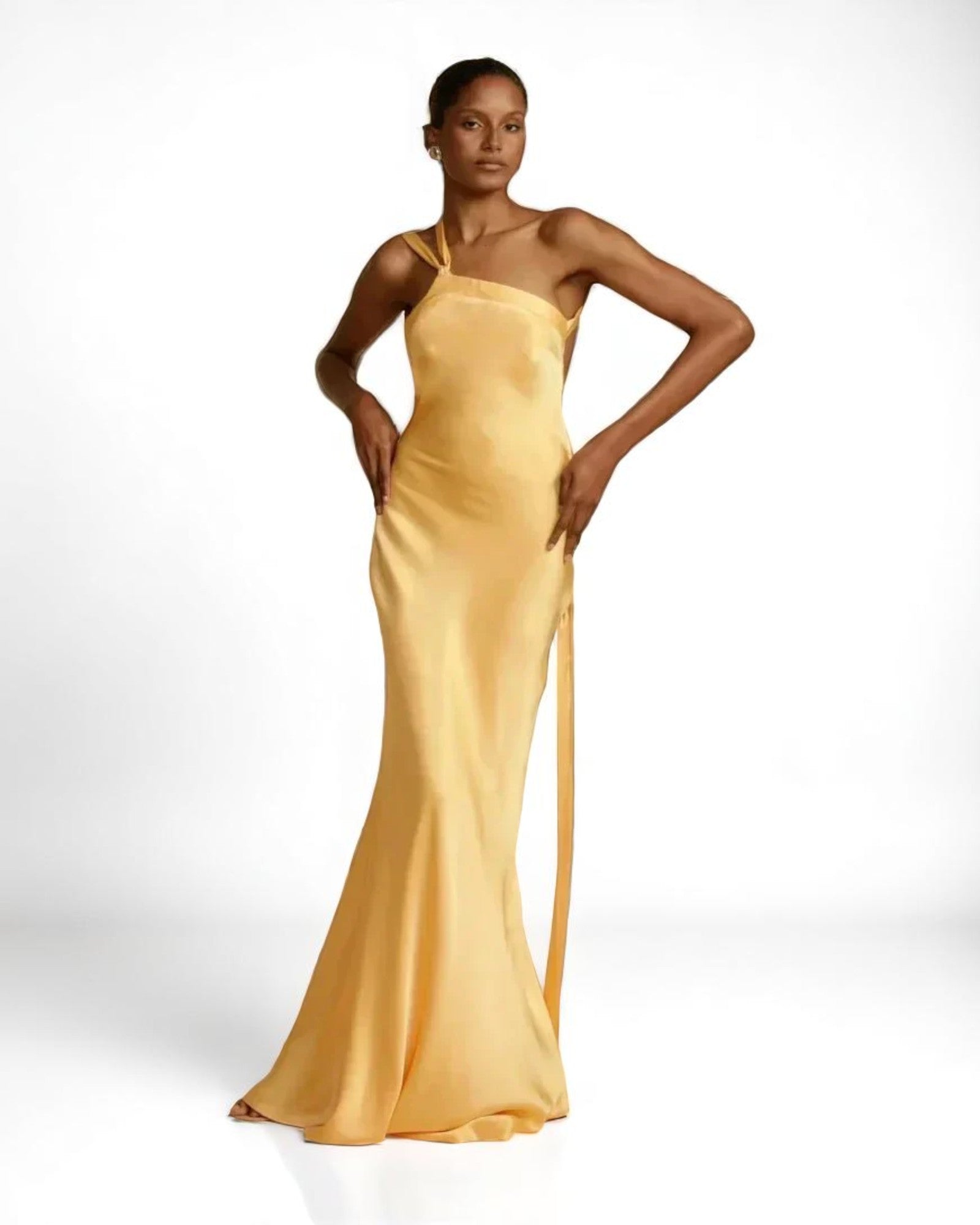 Miriana Ein-Schulter-Satin-Kleid für Damen