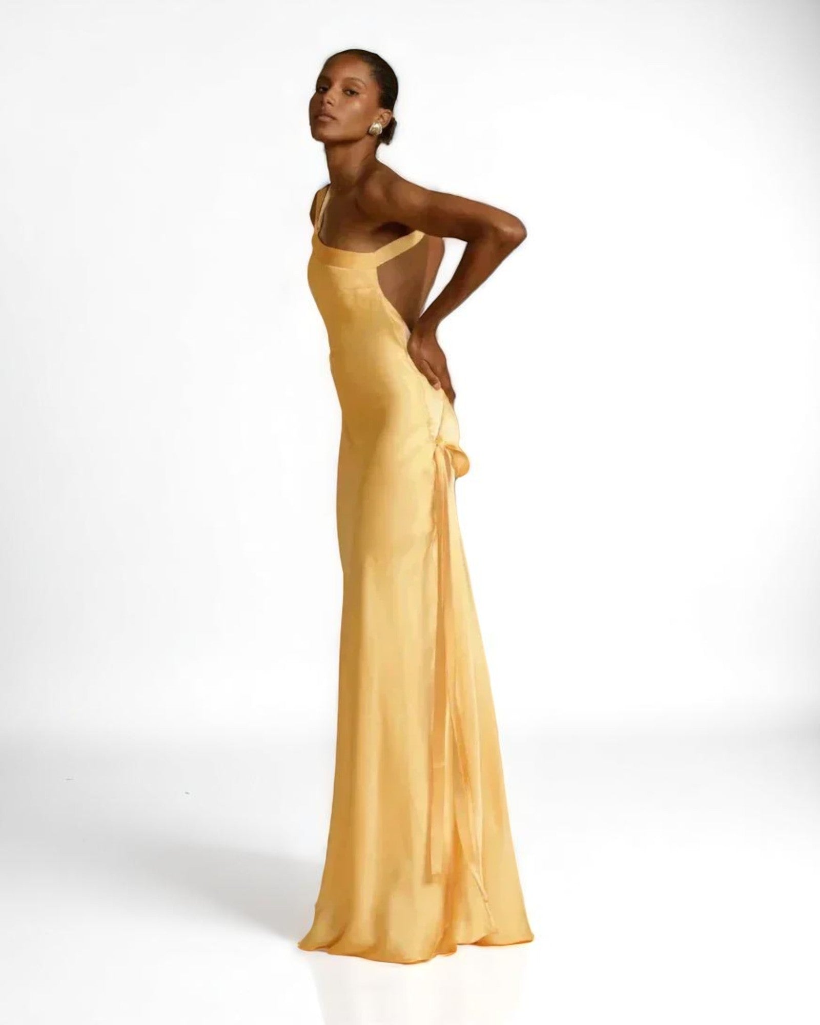 Miriana Ein-Schulter-Satin-Kleid für Damen