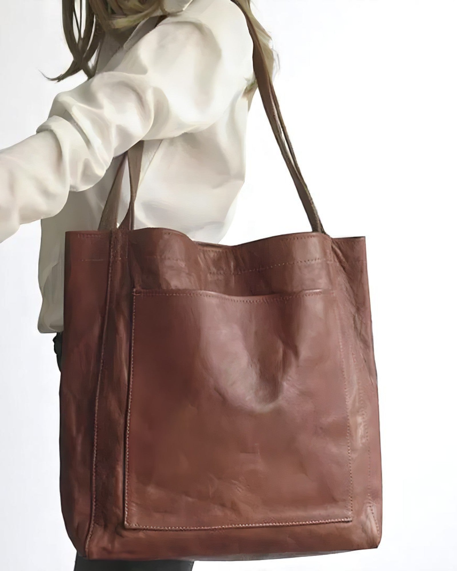 Violette Handgefertigte Ledertasche