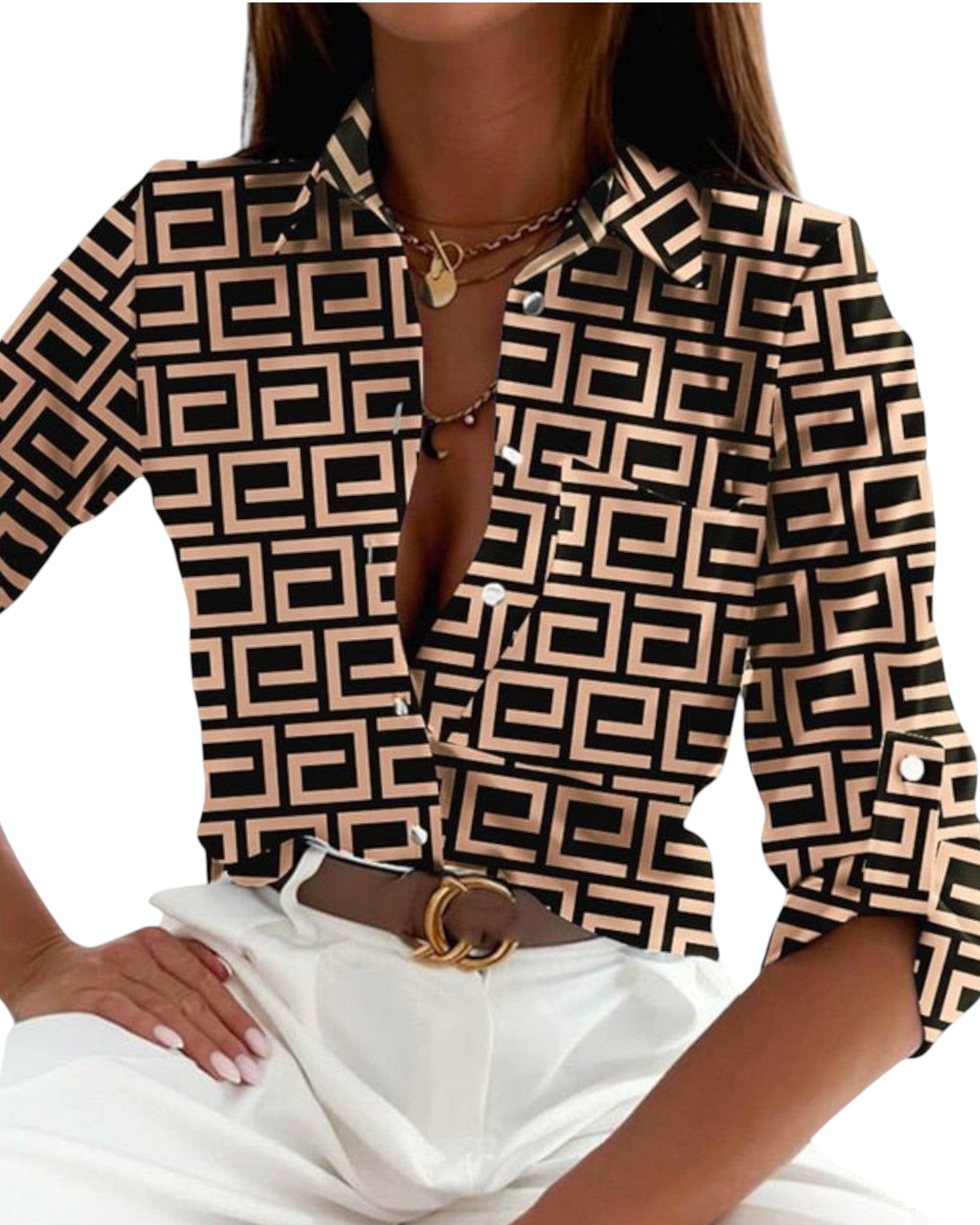 Georgiana Klassische Bluse mit Kragen