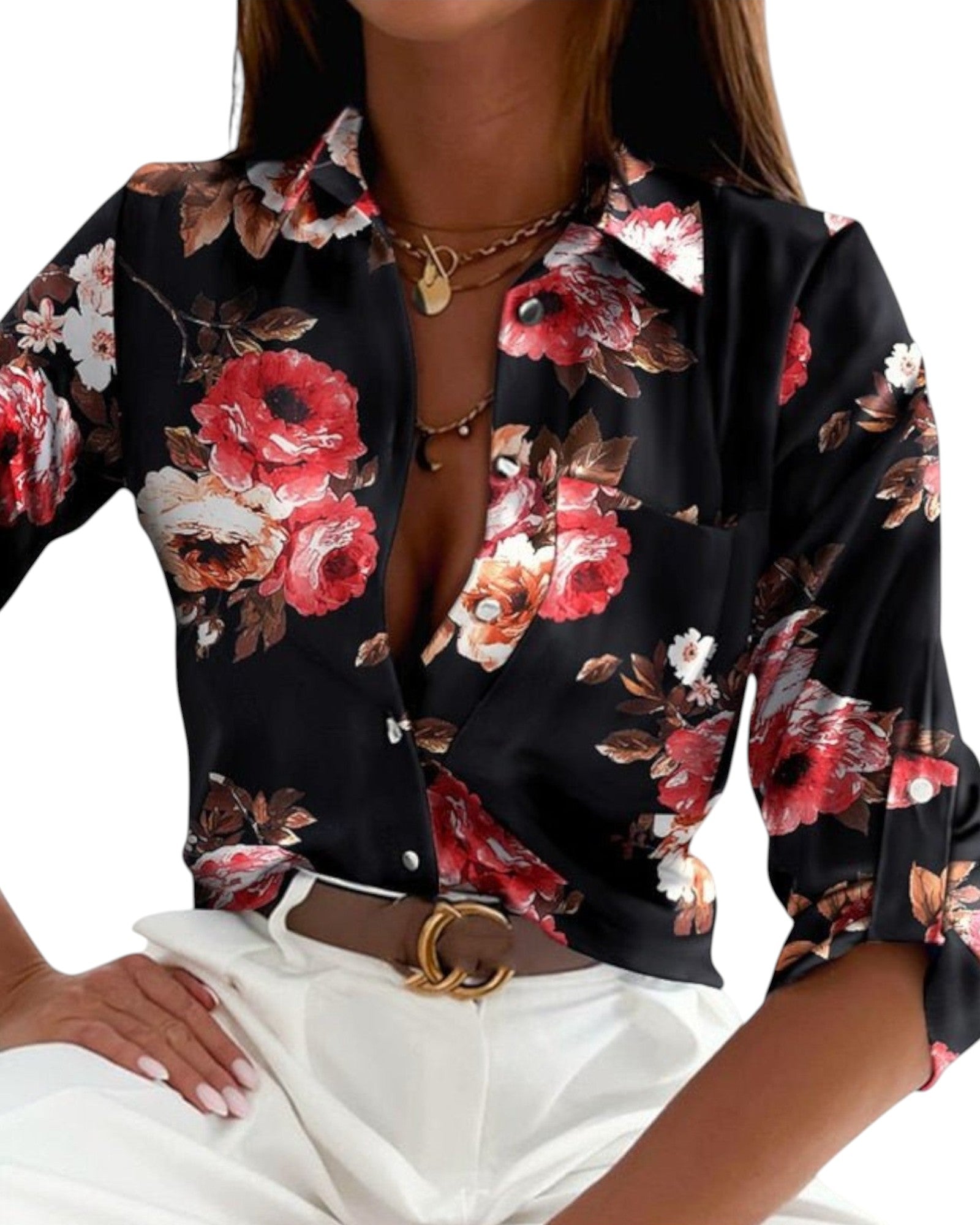 Georgiana Klassische Bluse mit Kragen