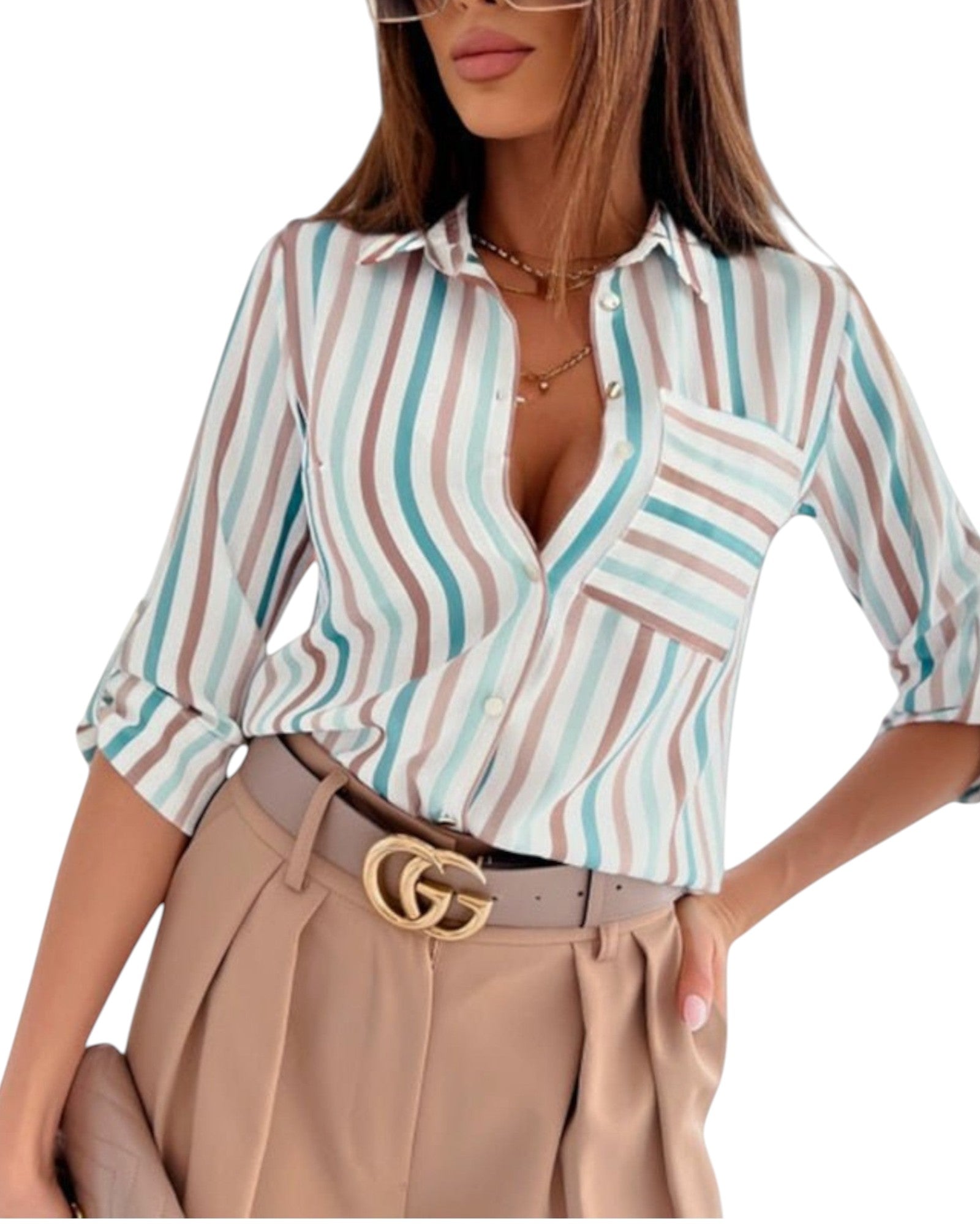 Georgiana Klassische Bluse mit Kragen