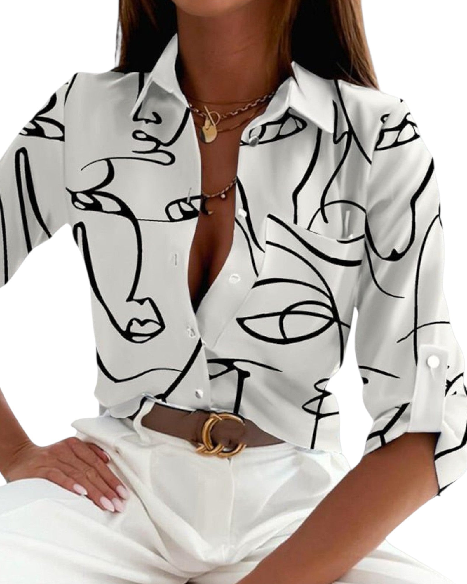 Georgiana Klassische Bluse mit Kragen